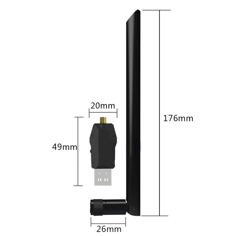 USB Wifi Dongle 1200 MB/s 5 GHz Dual-Band - Afbeelding 3