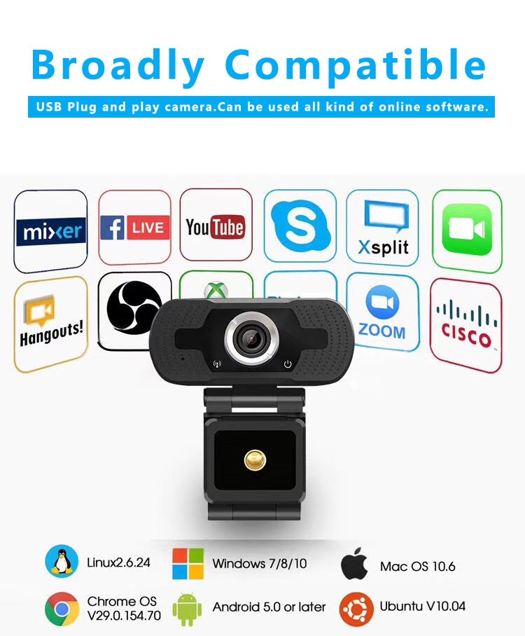 Robotsky Webcam Full-HD Webcam - Afbeelding 2