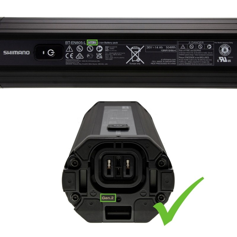 Shimano Steps in-frame fietsaccu BT-EN805 14Ah 504Wh (Gen.2) Nieuw - Afbeelding 3